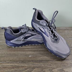 Brooks Cascadia 14 Men's Navy Blue Grey Trail Running Shoes Size 12D Medium